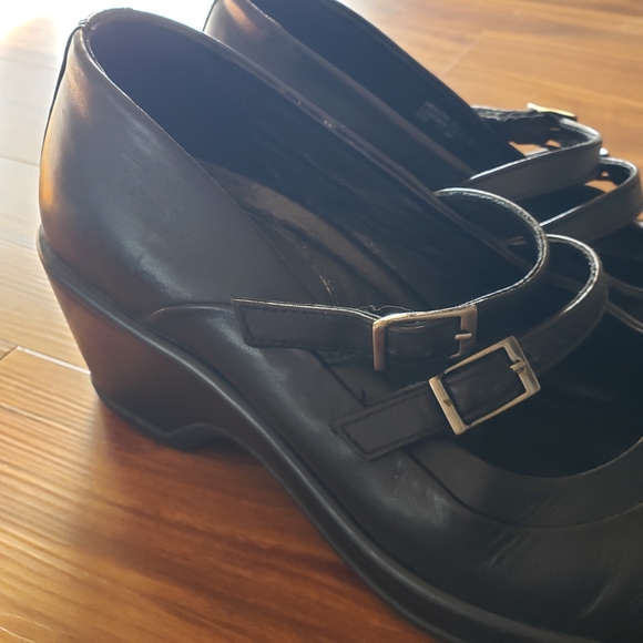 Dansko Babette Black Mary Jane Wedge Clog Shoes EU 40 - Picture 5 of 13